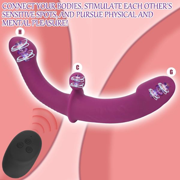 Vibrating Double Ended Dildo for Lesbian Sex Toys