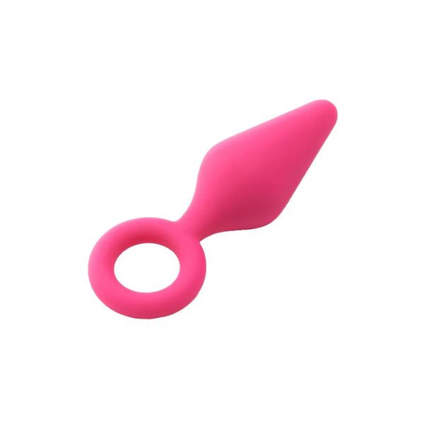 Tiny Silicone Butt Plug with Ring Pull