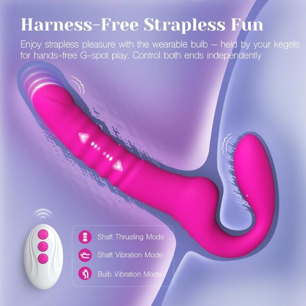 Remote Control Strapless Strap-On Dildo
