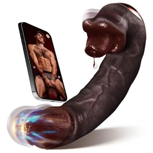Black Thrusting G Spot Dildo Vibrator