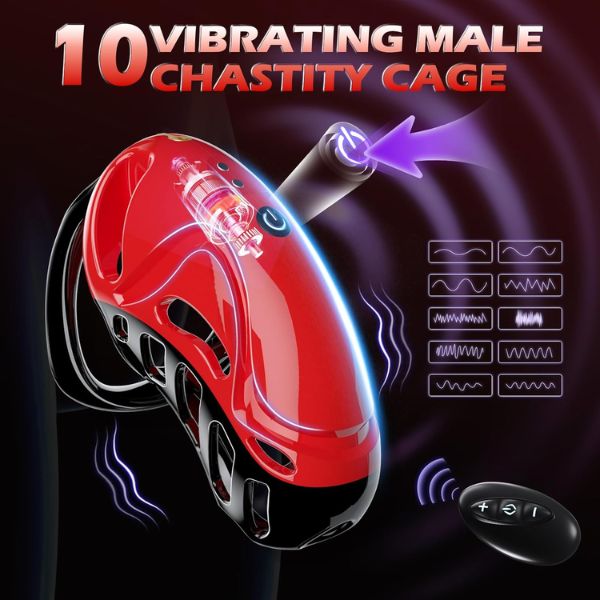 Sex Toy Vibrating Chastity Cage