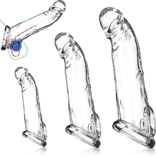 3 Sizes Reusable Penis Sleeve