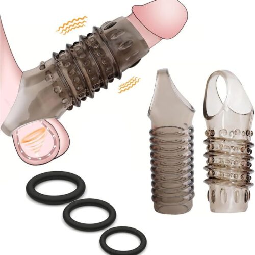 Penis Sleeve Silicone Cock Rings Set