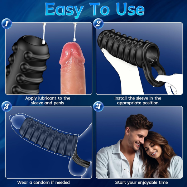 Silicone Cock Ring Reusable Penis Extender