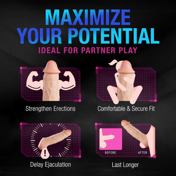 9.25 Inch Realistic Cock Sleeve Extender