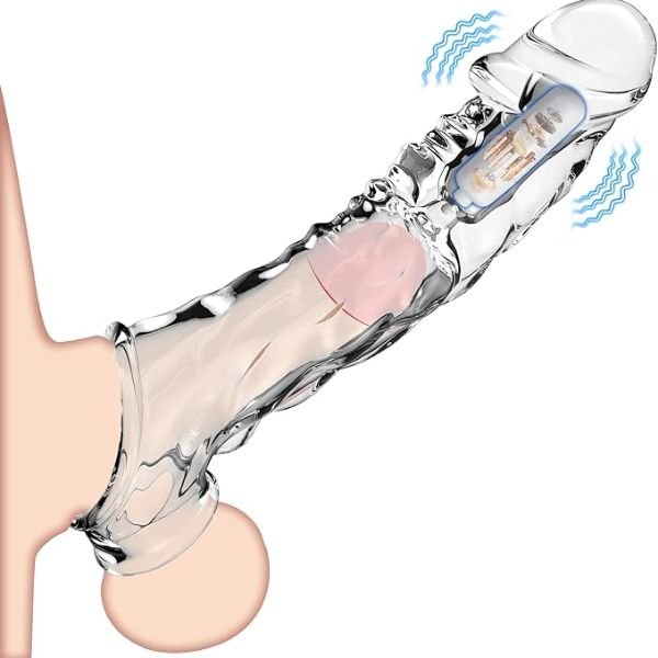 Reusable Penis Sleeve with Vibrator Penis Ring