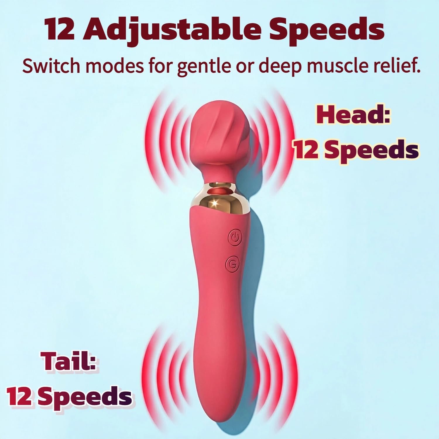 Dual Motor Wand Massager for Women