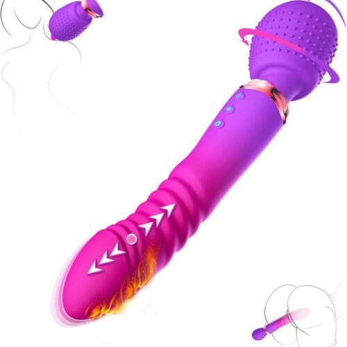 Thrusting Dildo G Spot Vibrator Wand Massager