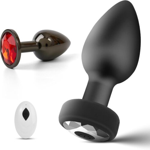 2Pcs Butt Plug Wireless Remote Control