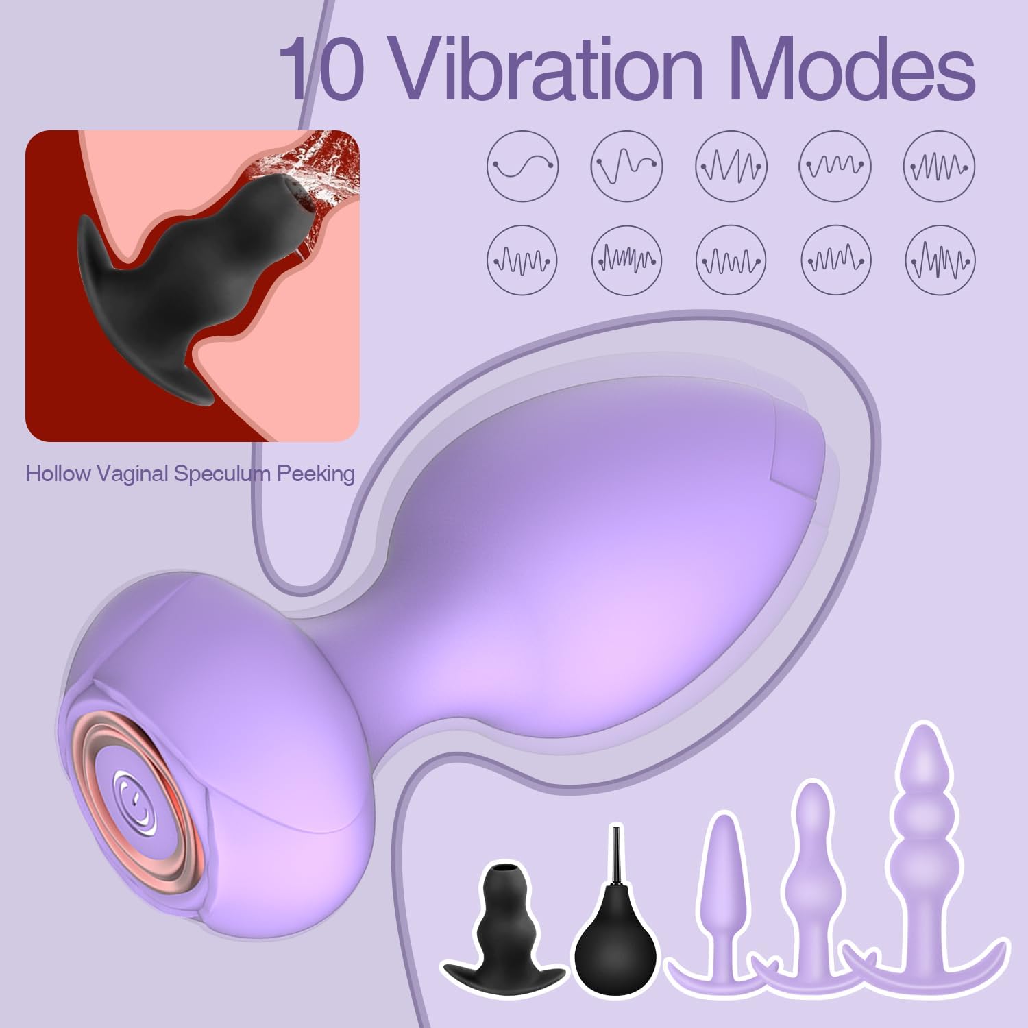 Silicone Vibrating Butt Plug