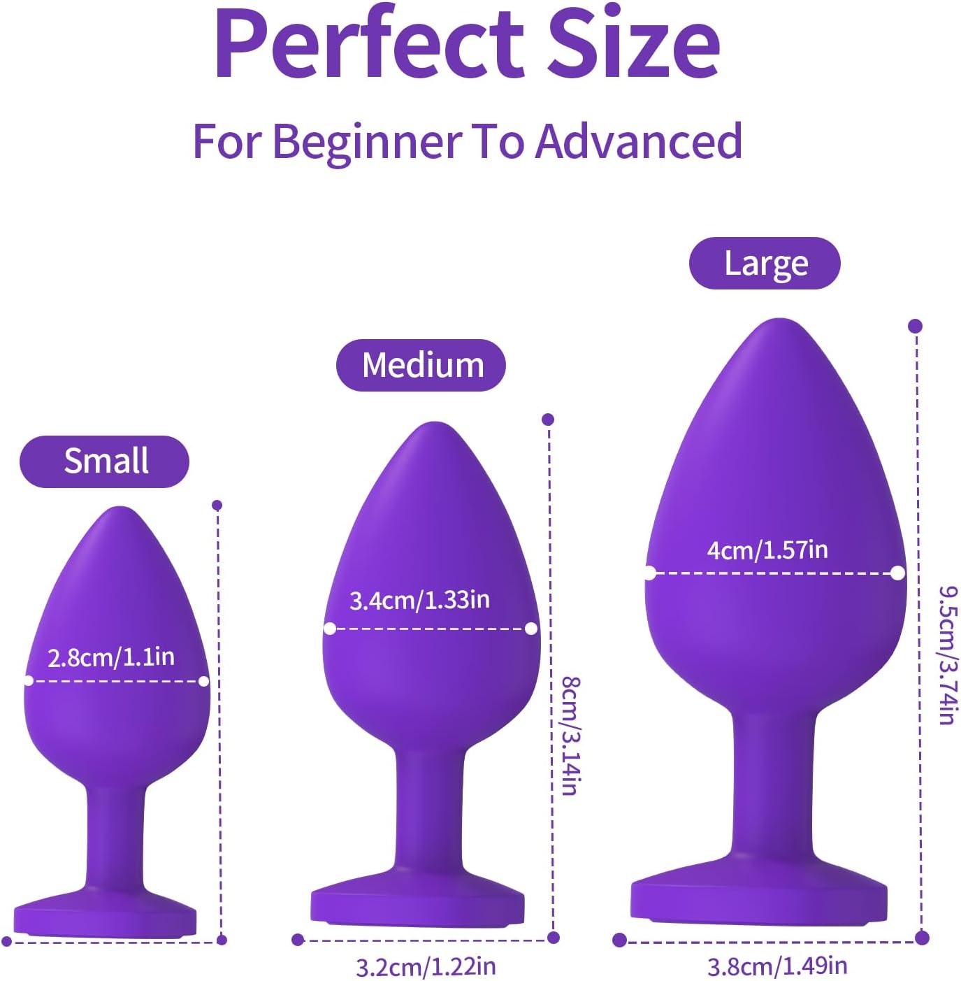 3PCS Anal Plug Anal Sex Toys Trainer Kit