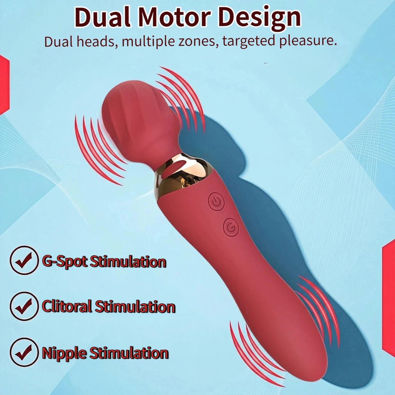 Dual Motor Wand Massager for Women