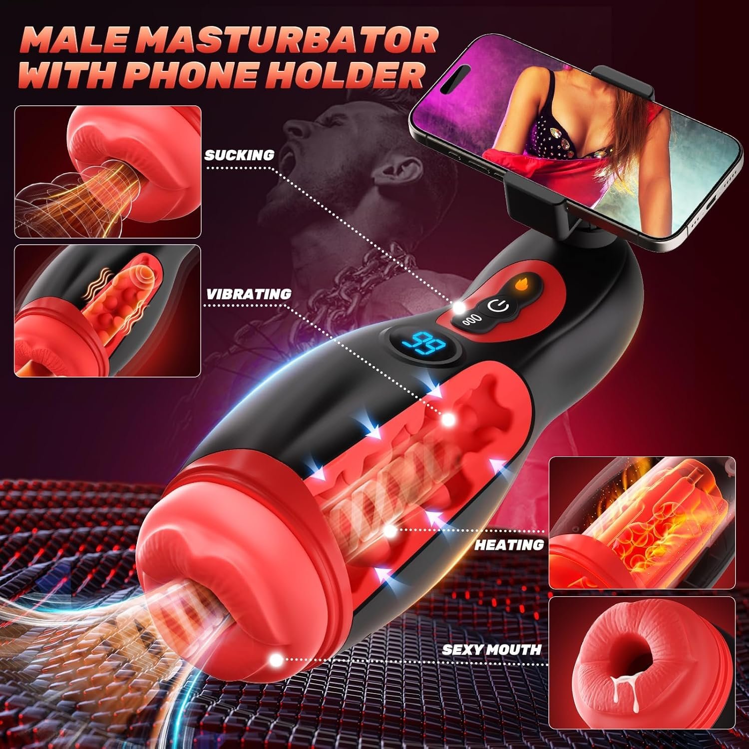 Phone Holder Penis Pump Male Sex Toys