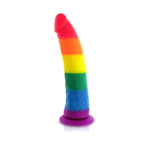 Silicone Rainbow Dildo 8 Inch