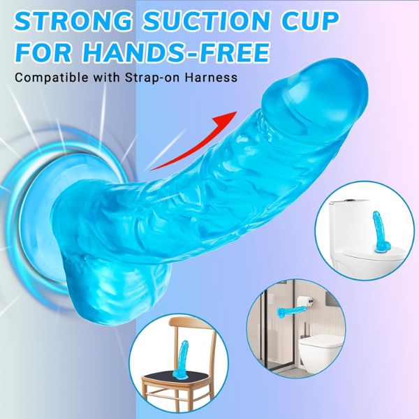 Soft Blue Dildos Sex Toy