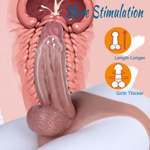 Long Realistic Dildo Penis Extender