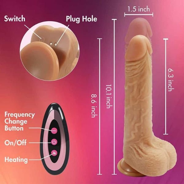 6 in 1 Thrusting Heating Telescopic Dildo