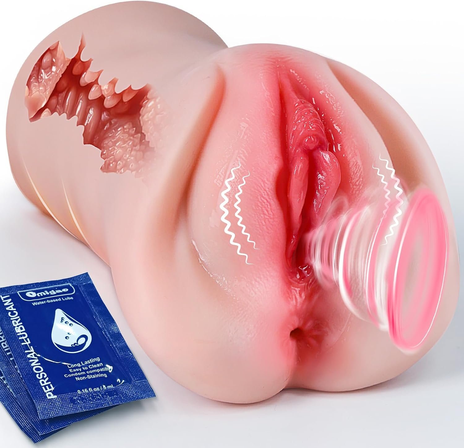 Vibrating Pocket Pussy Male Masturbator Sex