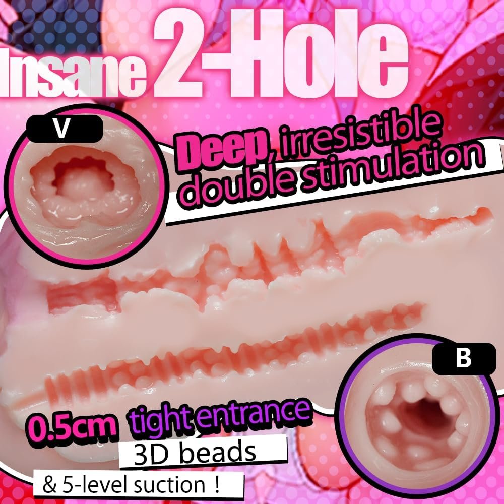 Pocket Pussy Realistic 8 Stimulation Rings