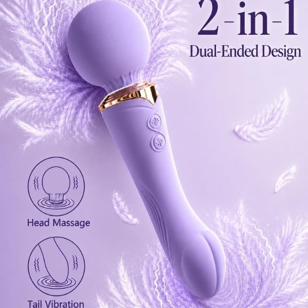 Dual-Ended Vibrator Wand Dildo