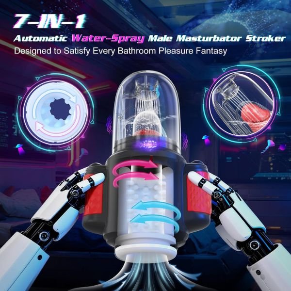 Automatic Water-Spray Male Masturbator