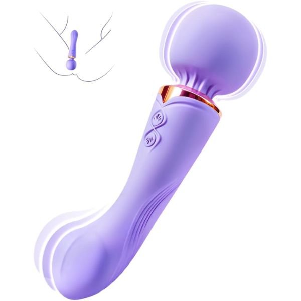 Dual-Ended Vibrator Wand Dildo