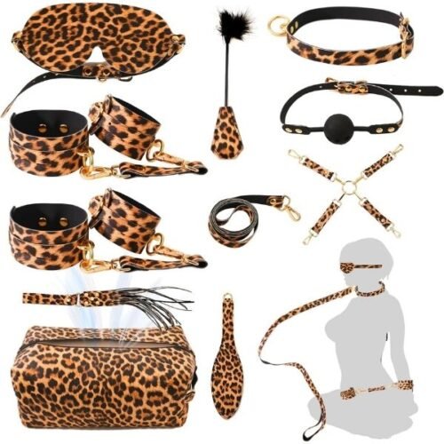 10 Pcs Premium Leather Bondage Set