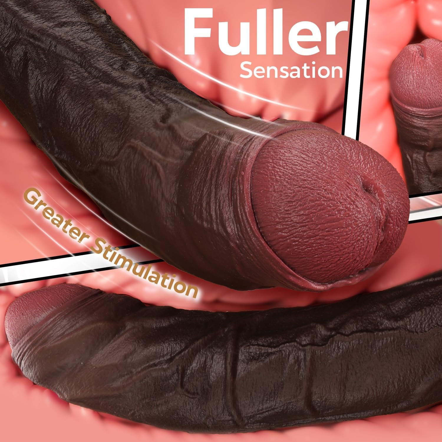 Swinging Balls Dildo Uncut Glans