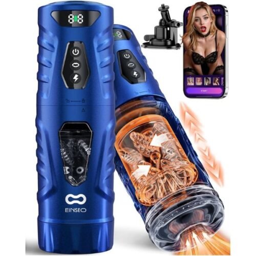 EINSEO Blue Male Masturbator Sex Machine